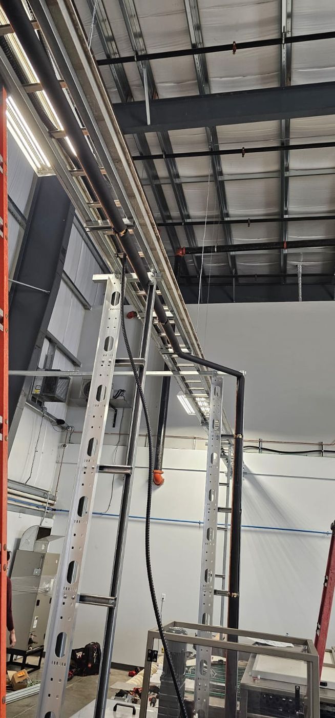 Commercial piping installation